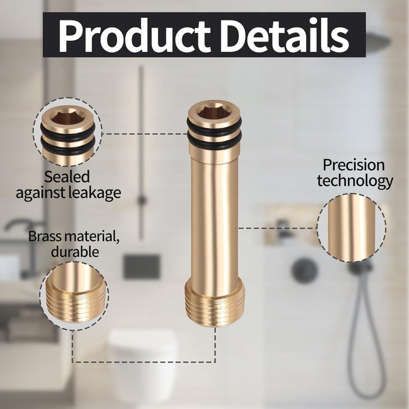 SMLFWE 1247985 Supply Adapter Asm-0.813-1.313 Roughin,Extender To Mount The Shower Drop Elbow To The Shower Wall,Compatible With K-98350 Awaken Wall Supply Elbow,Brass - Image 3